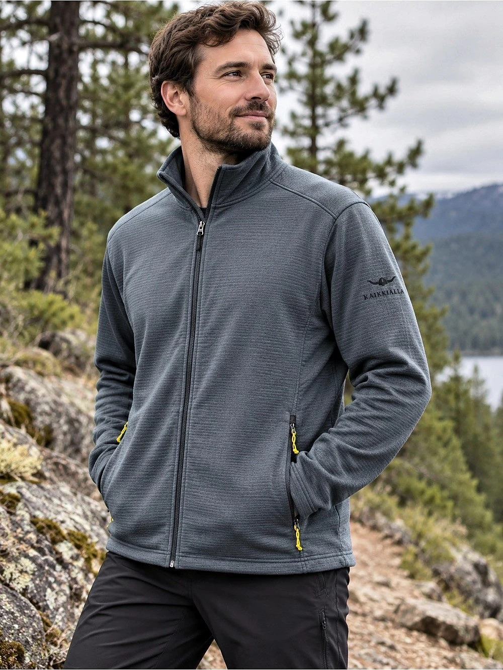 Kaikkialla Men's Gray Full-Zip Jacket XXL Like New